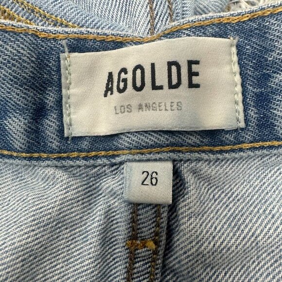 Agolde Parker Vintage Cut Off Jean Shorts Size 26 In Swapmeet Wash Distressed - Picture 3 of 12